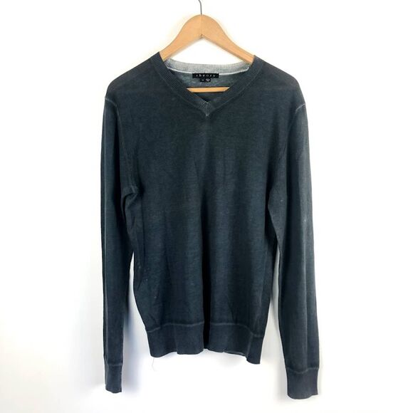 THEORY linen Chester V Sweater small - Picture 1 of 7